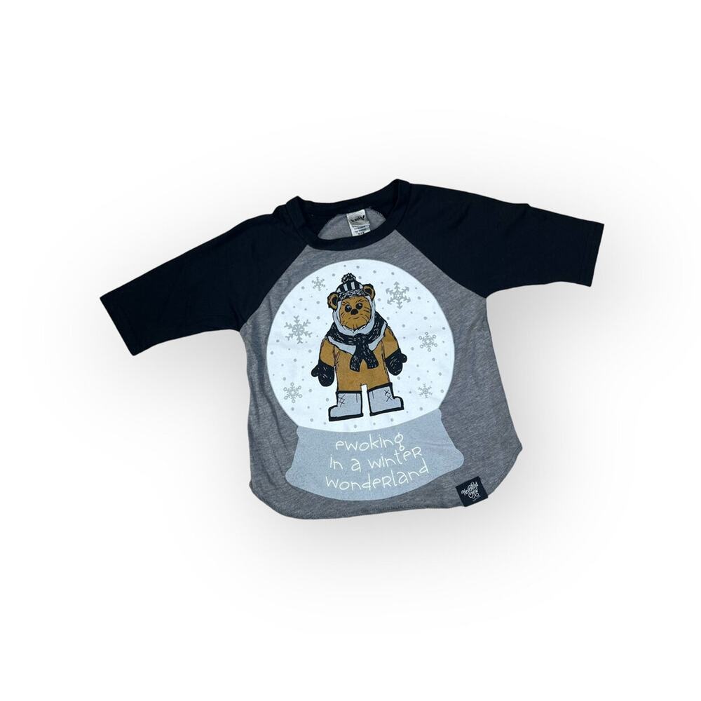 Neverland Crew Star Wars Ewok Holiday Raglan Tee